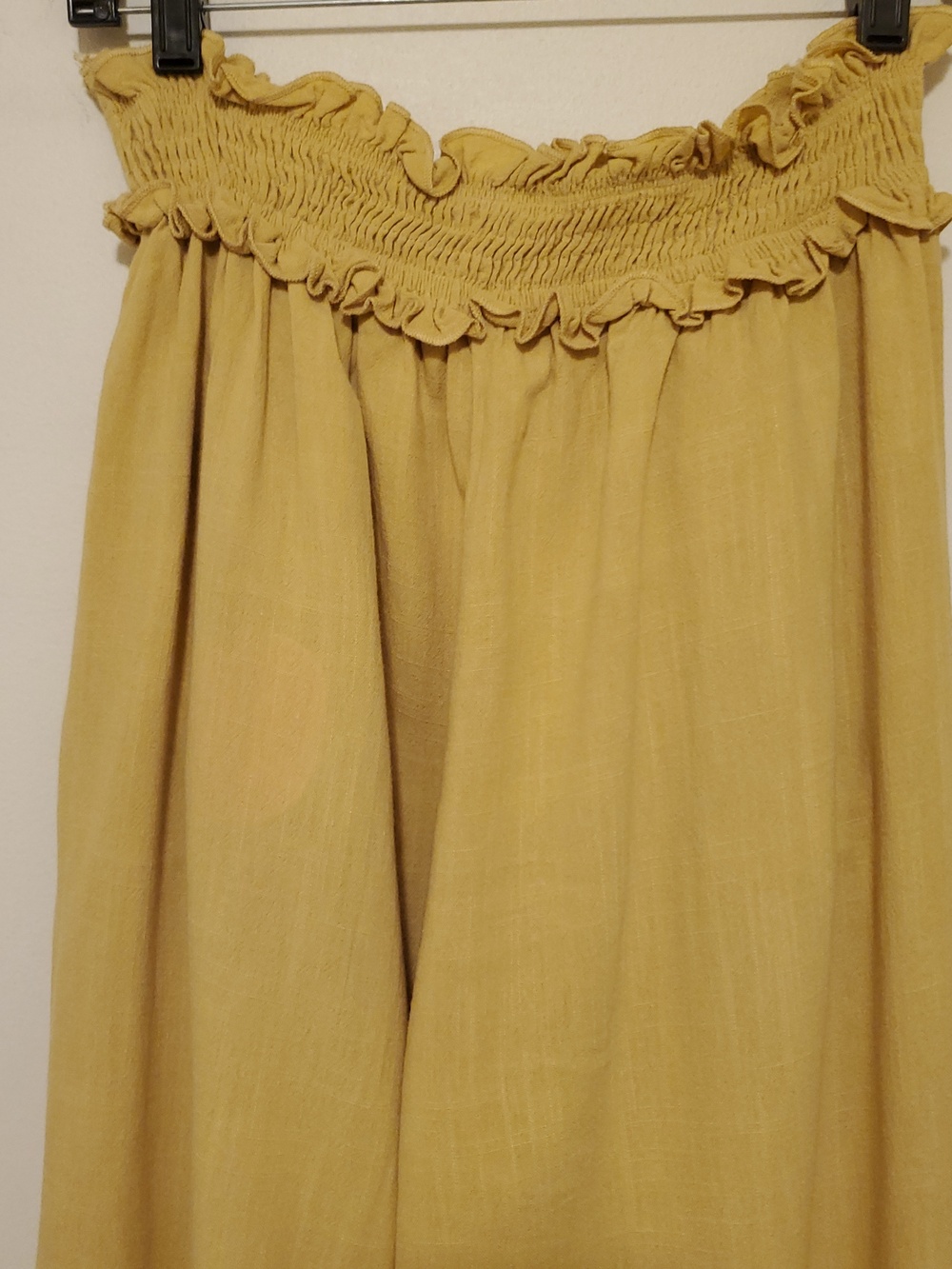 Cider Wide Leg Pants Side Ruching Size Large Yellow NWT - Picture 7 of 9